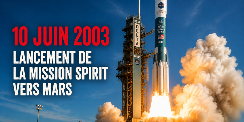 10 juin 2003 : lancement de la mission spatiale Spirit vers Mars