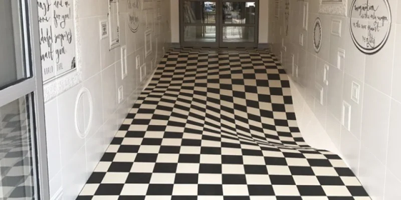 Une illusion d'optique en carrelage installée à Manchester - GOLEM13.FR