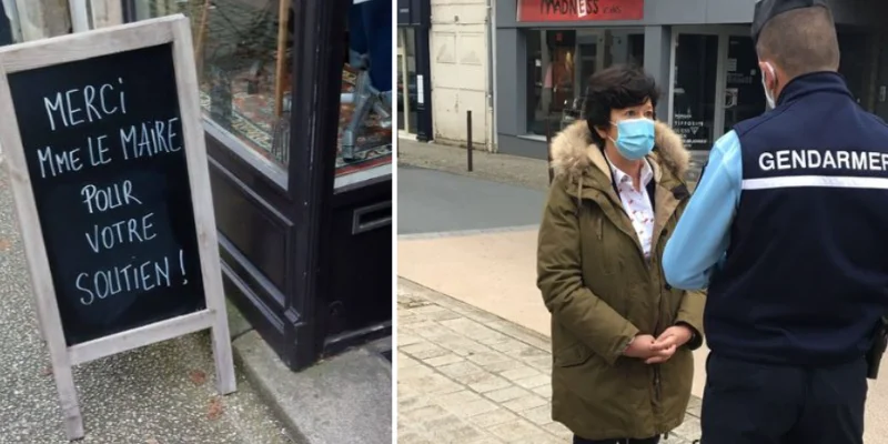 Véronique Besse, maire des Herbiers, se confronte aux forces de l'ordre pour les commerces de sa ville