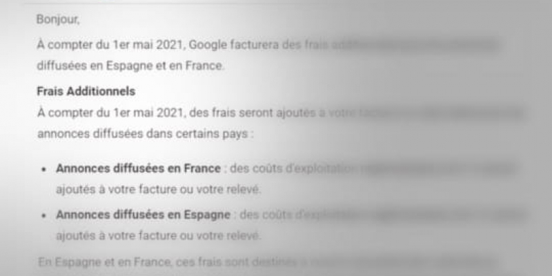 Google répercute la taxe Gafa sur ses tarifs en France