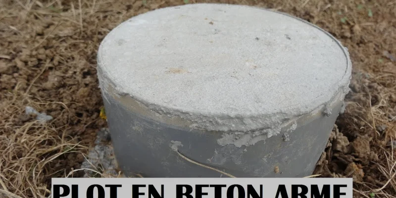 Faire un plot en béton armé - fondation terrasse en bois
