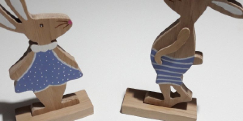 Lapinoux de Pâques en bois Cholet