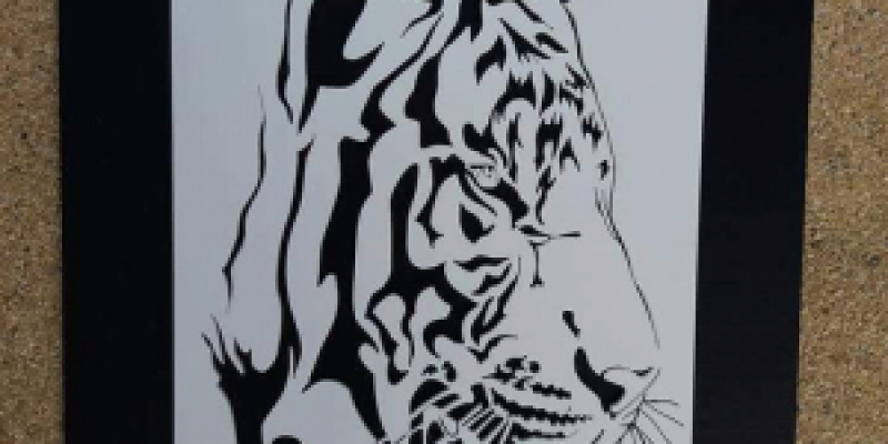 Cadre tête de tigre Cholet