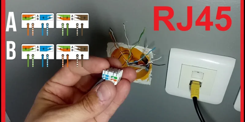 Branchement prise murale RJ45