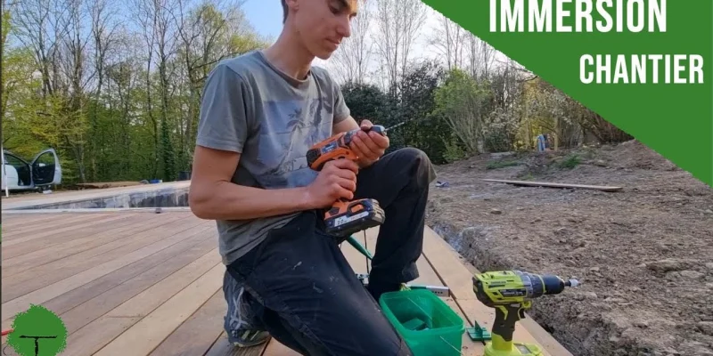 Poser une terrasse en bois sur dalle béton