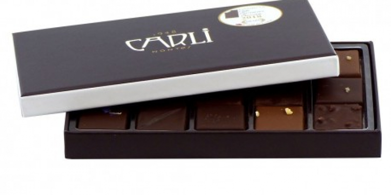 Boites 5 lettres en chocolat praliné & gianduja (CP)