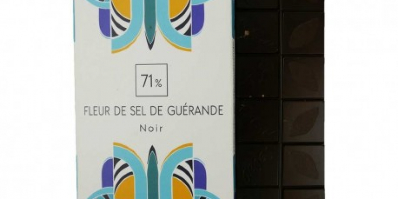 Tablette Fleur de Sel de Guérande 71% Noir.