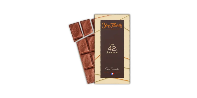 Tablette chocolat au lait d'Equateur