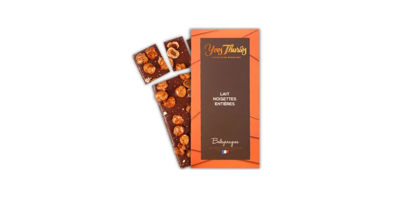 Tablette chocolat au lait noisettes entières