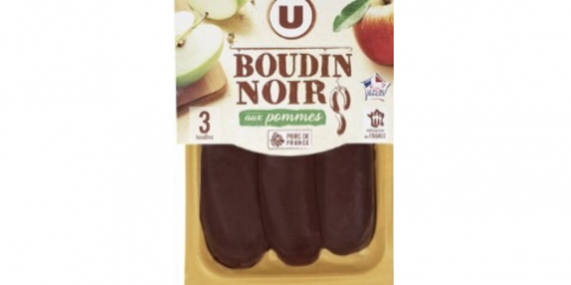 Rappel Consommateur - BOUDIN NOIR AUX POMMES U X3 U