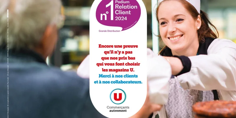 Votre magasin est fier de contribuer à la première place des magasins U sur le podium de la Relation Client* dans le secteur de la Grande Distribution.