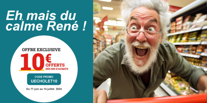 10€ OFFERTS dès 60€ d'achats du 17 juin au 14 juillet 2024