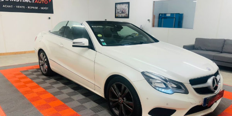 Mercedes occasion Cholet : Classe E 220 CDI 2.1 7G-Tronic 170 CH, cabriolet + sièges chauffants + accroche ceinture