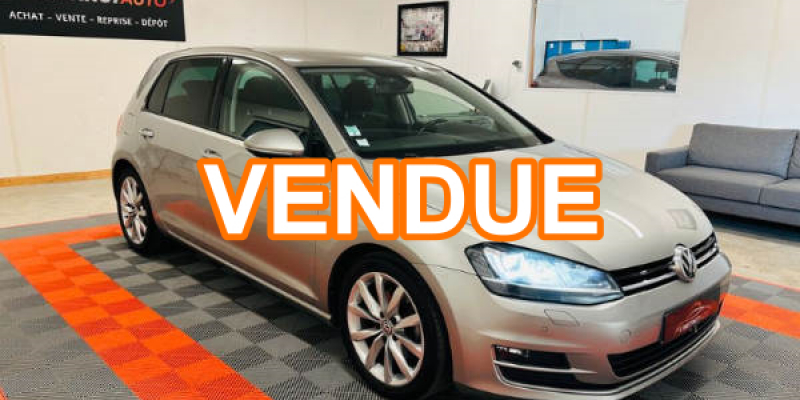 Volkswagen occasion Cholet, Golf 7, 1.4, finition carat, sièges chauffants, entretien à jour