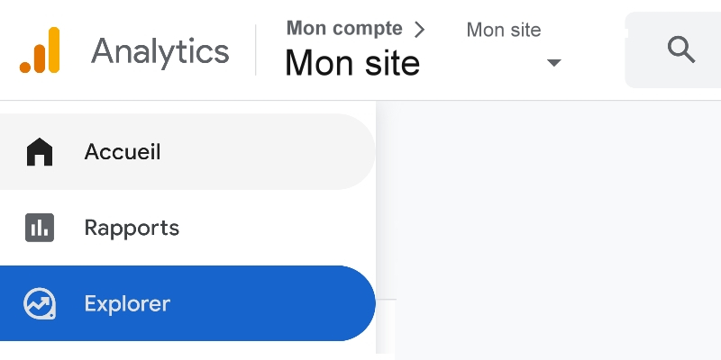 Google Analytics : exploration personnalisée pour afficher vos liens sortants.