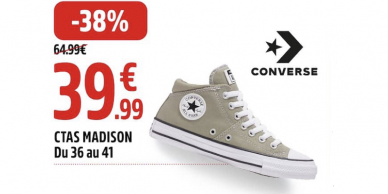 Promo Converse Cholet -38% promo Intersport