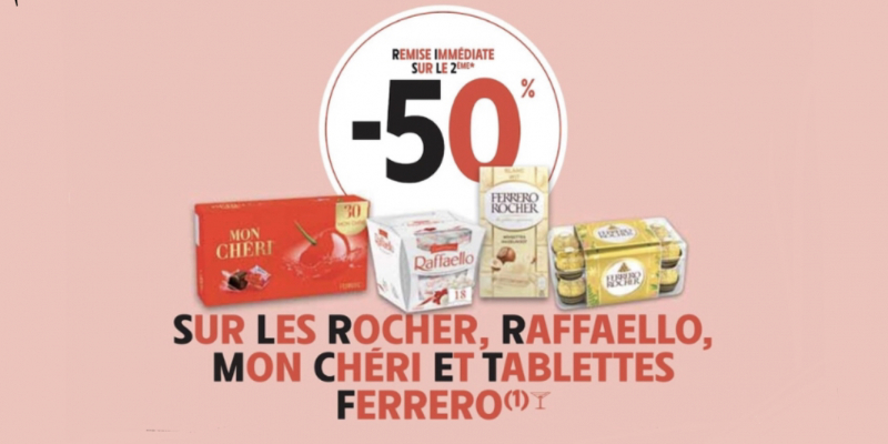 Promo Ferrero Cholet -50% sur le 2ème produit promo Intermarché