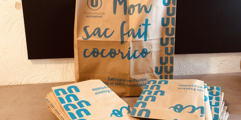 Sac de courses U Cholet qui fait cocorico, idéal pour le shopping 😉