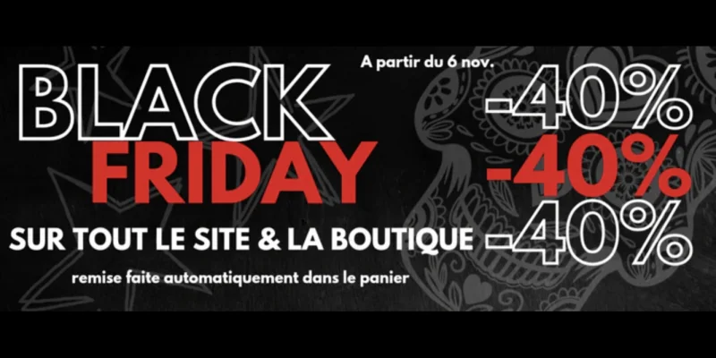 Black Friday Cholet. -40% sur toute la boutique et sur le site R'du Sud