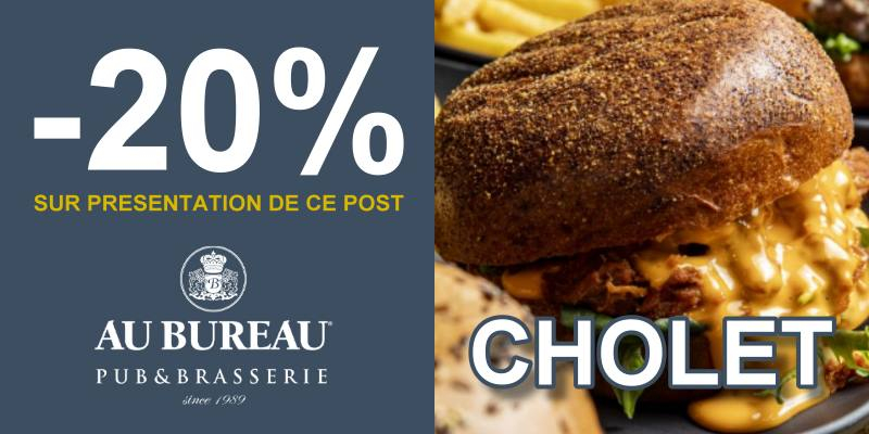 Promo Au Bureau : moins 20% à Cholet sur présentation de cette carte yaaKa