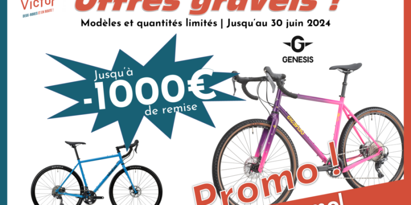 Promo : déstockage gravels Genesis - Les Vélos de Victor