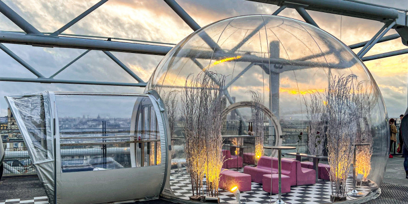 Bulle de rêves : la terrasse d'hiver du restaurant George au sommet du Centre Pompidou