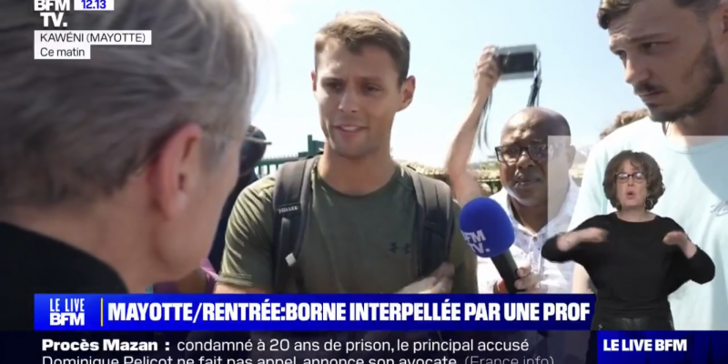 Vidéo Mayotte : Elisabeth Borne tourne le dos à deux professeurs en train de lui expliquer qu’ils n’ont vu personne