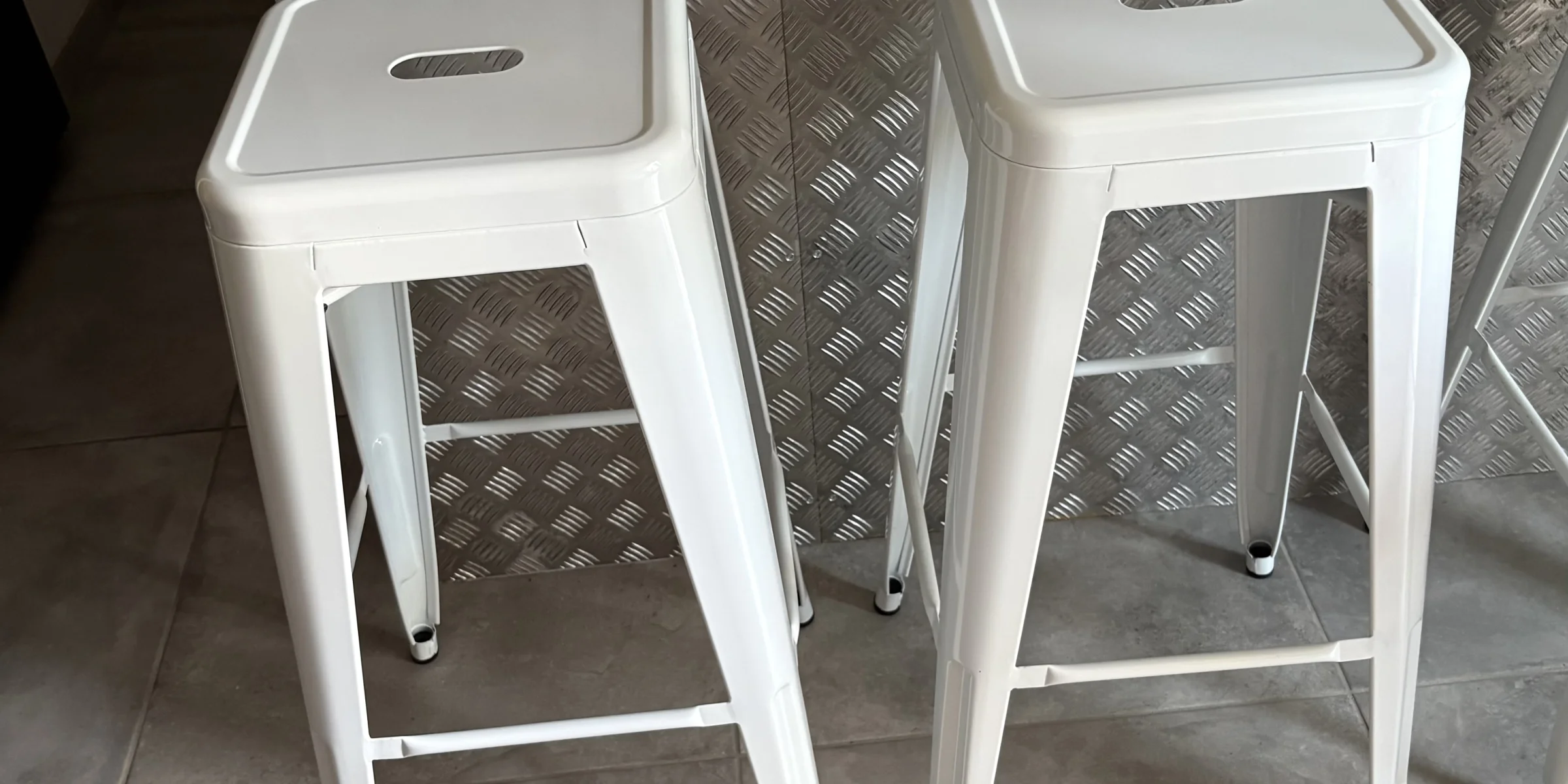 2 tabourets de bar en métal, Cholet