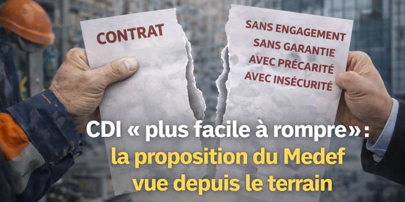 CDI « plus facile à rompre » : la proposition du Medef vue depuis le terrain