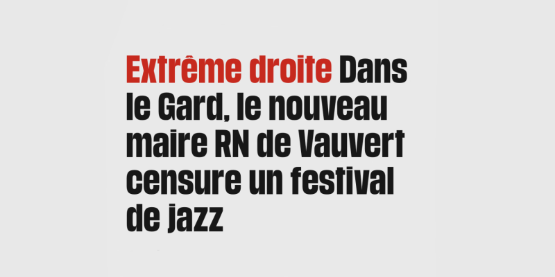 Le maire, Nicolas Meizonnet, un élu local du RN qui censure la culture