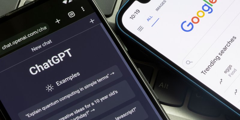 Face à Google Search, ChatGPT progresse et devient le nouveau point d'entrée vers le web