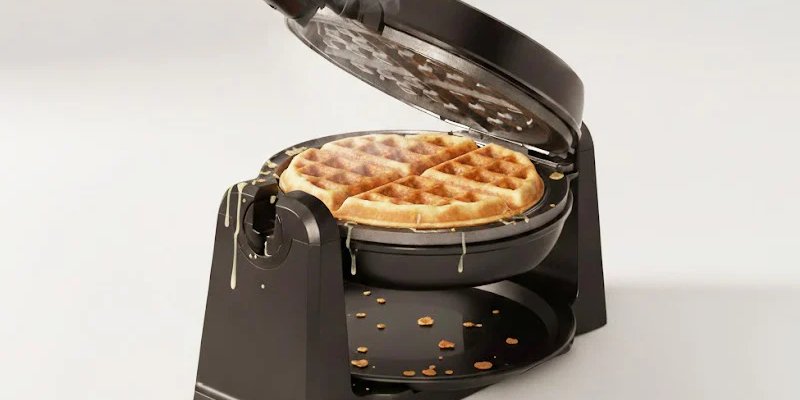 Gaufrier rotatif antiadhésif pour une cuisson parfaite et homogène