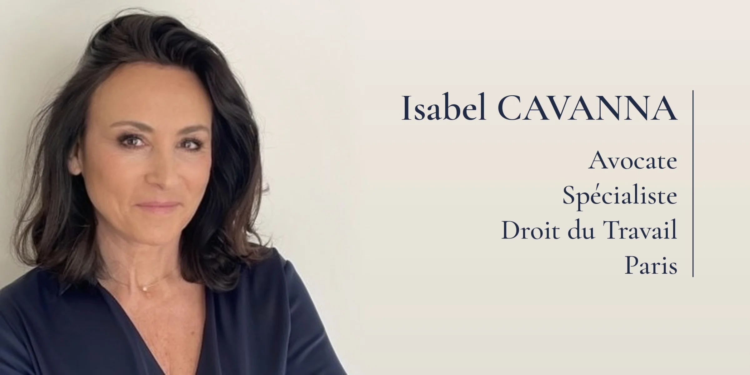 Isabel CAVANNA : Avocate Spécialiste Droit du Travail Paris