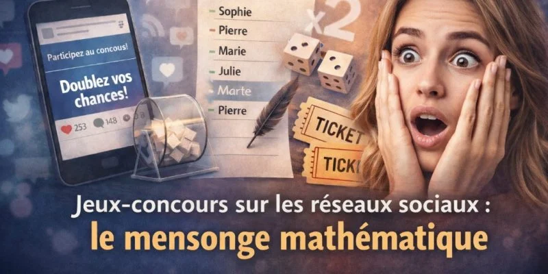 Jeux concours sur les réseaux sociaux : le “doublez vos chances” est surtout un mensonge mathématique