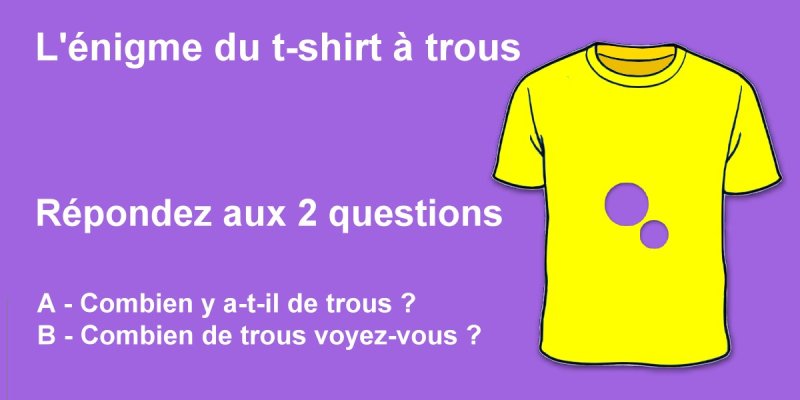 L'énigme du t-shirt à trous. Perception et réalité.