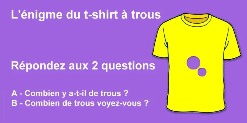 L'énigme du t-shirt à trous. Perception et réalité.