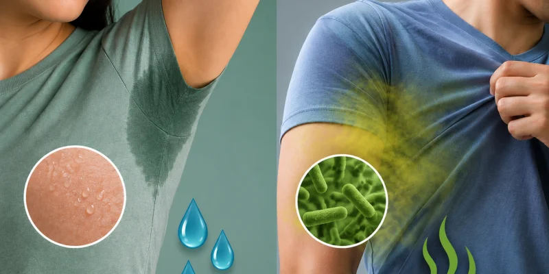 L’hyperhidrose et la bromhidrose concernent toutes les deux la transpiration, mais ce n’est pas la même chose.