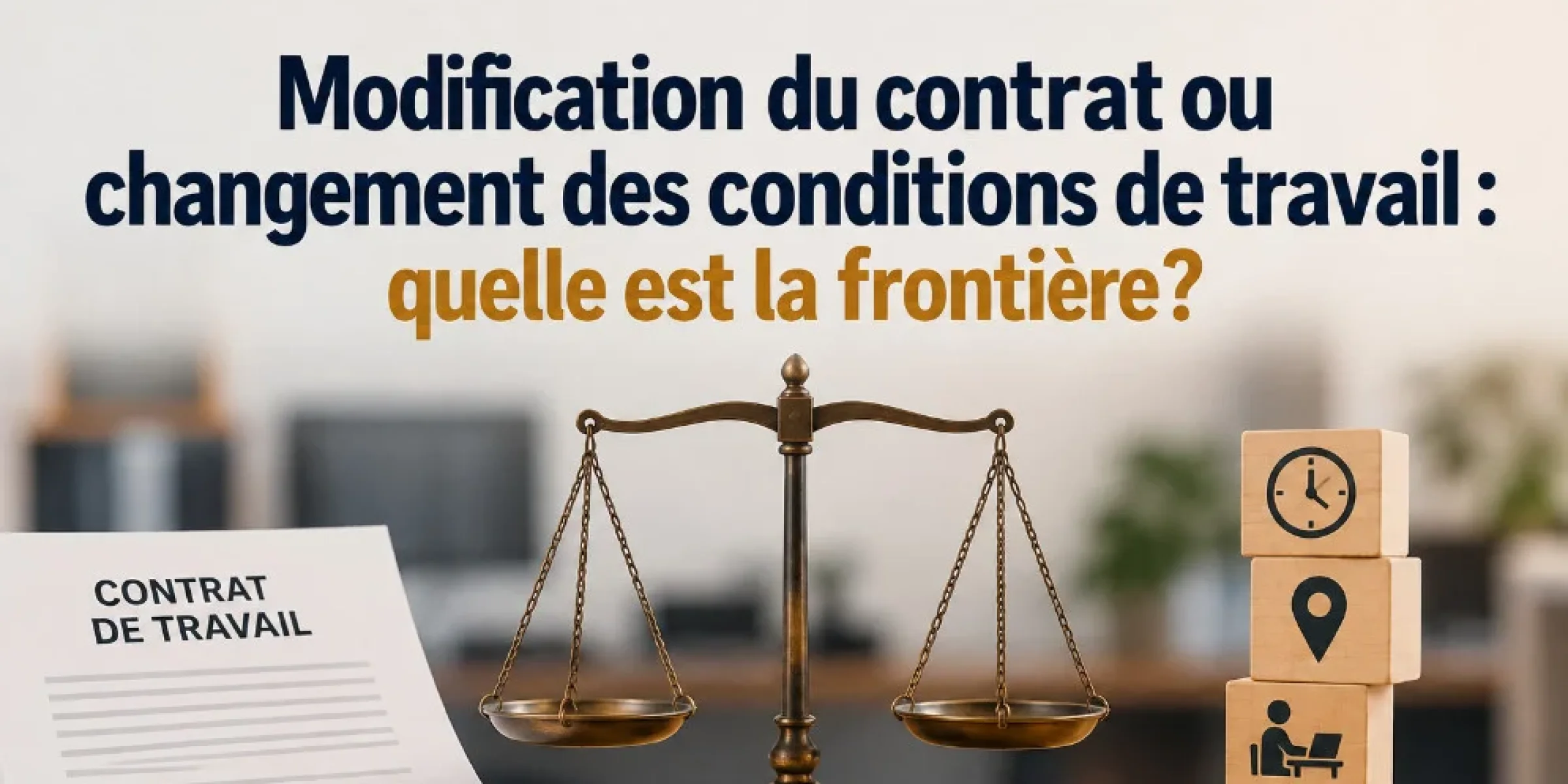 Modification du contrat ou changement des conditions de travail : quelle est la frontière?