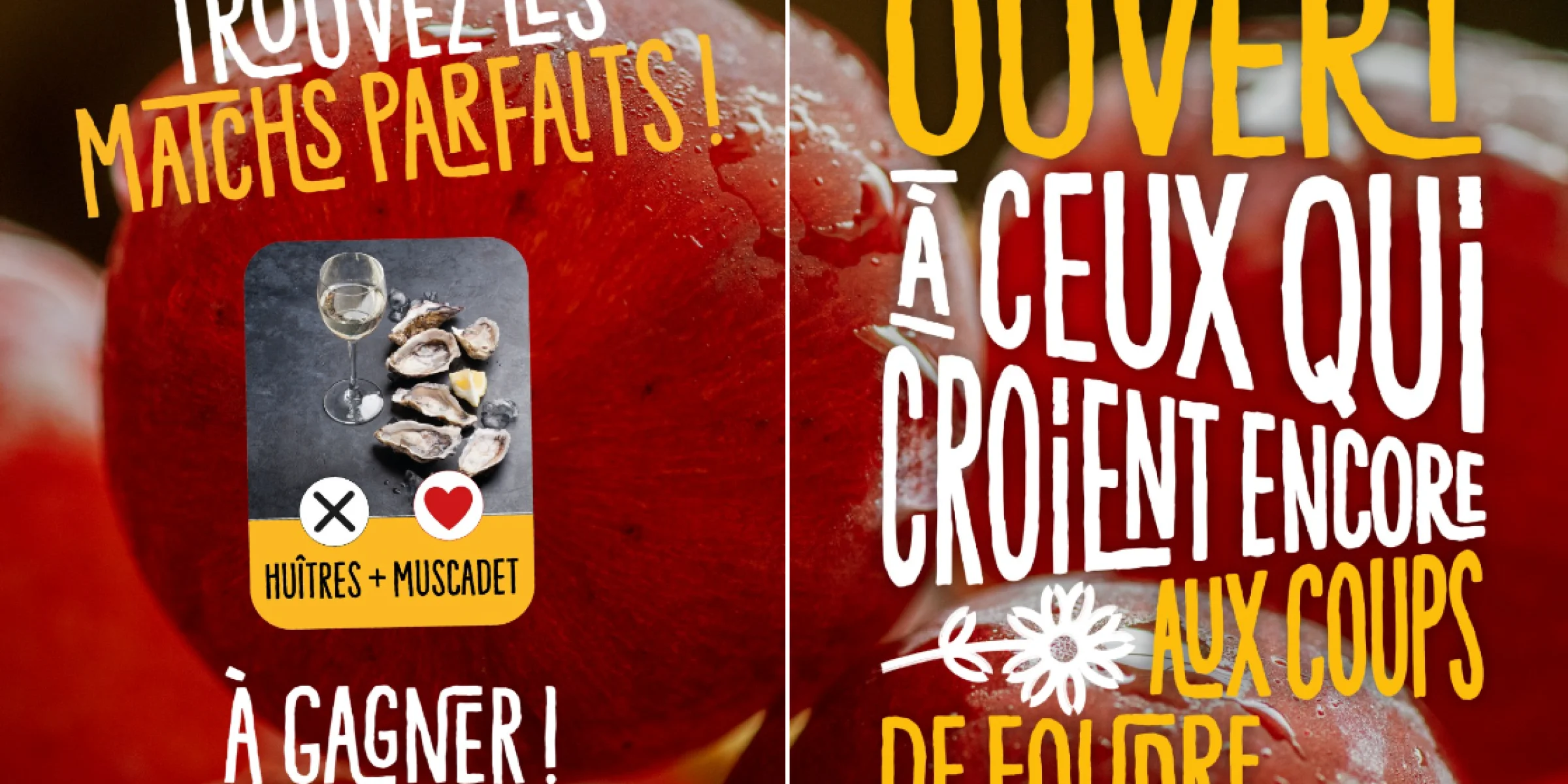 Quatre visuels, un même procédé : associer l'alcool à la fête, à la célébration et au jeu
