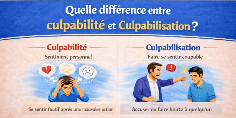 Quelle différence entre culpabilité et culpabilisation ?