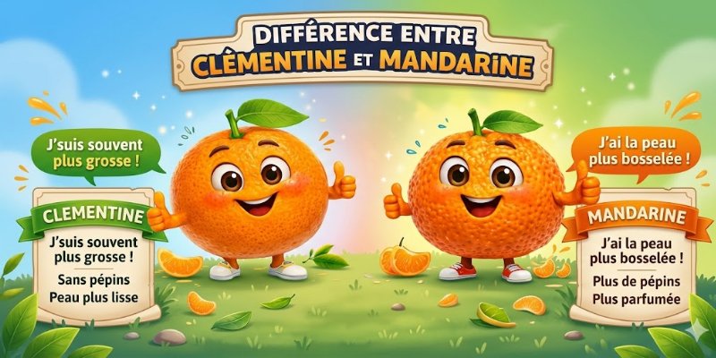 Clémentine ou mandarine, quelle différence entre ces deux agrumes ?