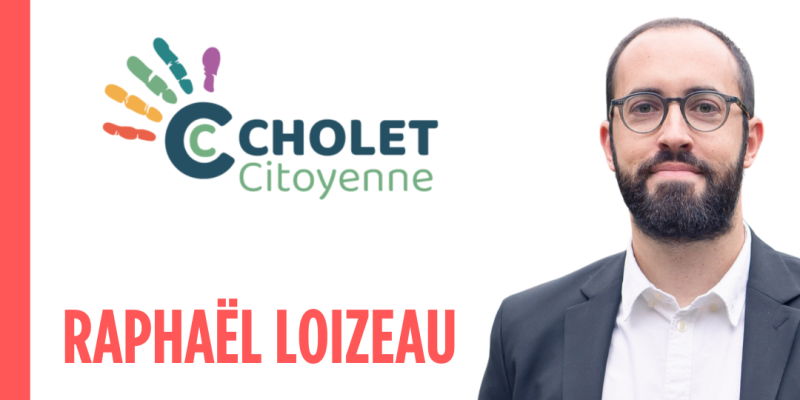 Raphaël Loizeau, colistier de Cholet Citoyenne, municipales Cholet 2026