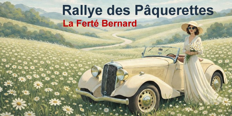 Le Rallye des Pâquerettes : rassemblement de voitures à la Ferté Bernard