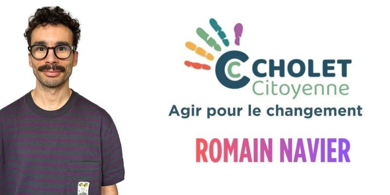 Romain Navier, membre de la liste Cholet Citoyenne, municipales Cholet 2026