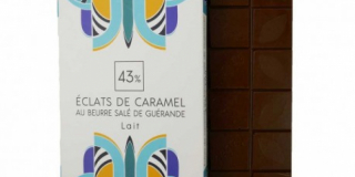 Tablette éclats de caramel au beurre salé de Guérande lait 43%