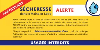 Restrictions en eau en Maine-et-Loire