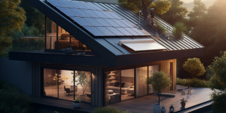 Panneau solaire photovoltaïque sur toit à Cholet