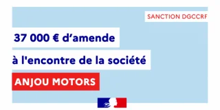 Amende administrative d'un montant total de 37 000 euros à l'encontre de la SASU ANJOU MOTORS