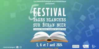 Bande annonce Festival Pages Blanches sur écran noir, 5ème édition