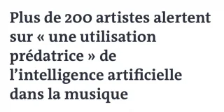 L'IA pour voler les voix et violer les droits des créateurs